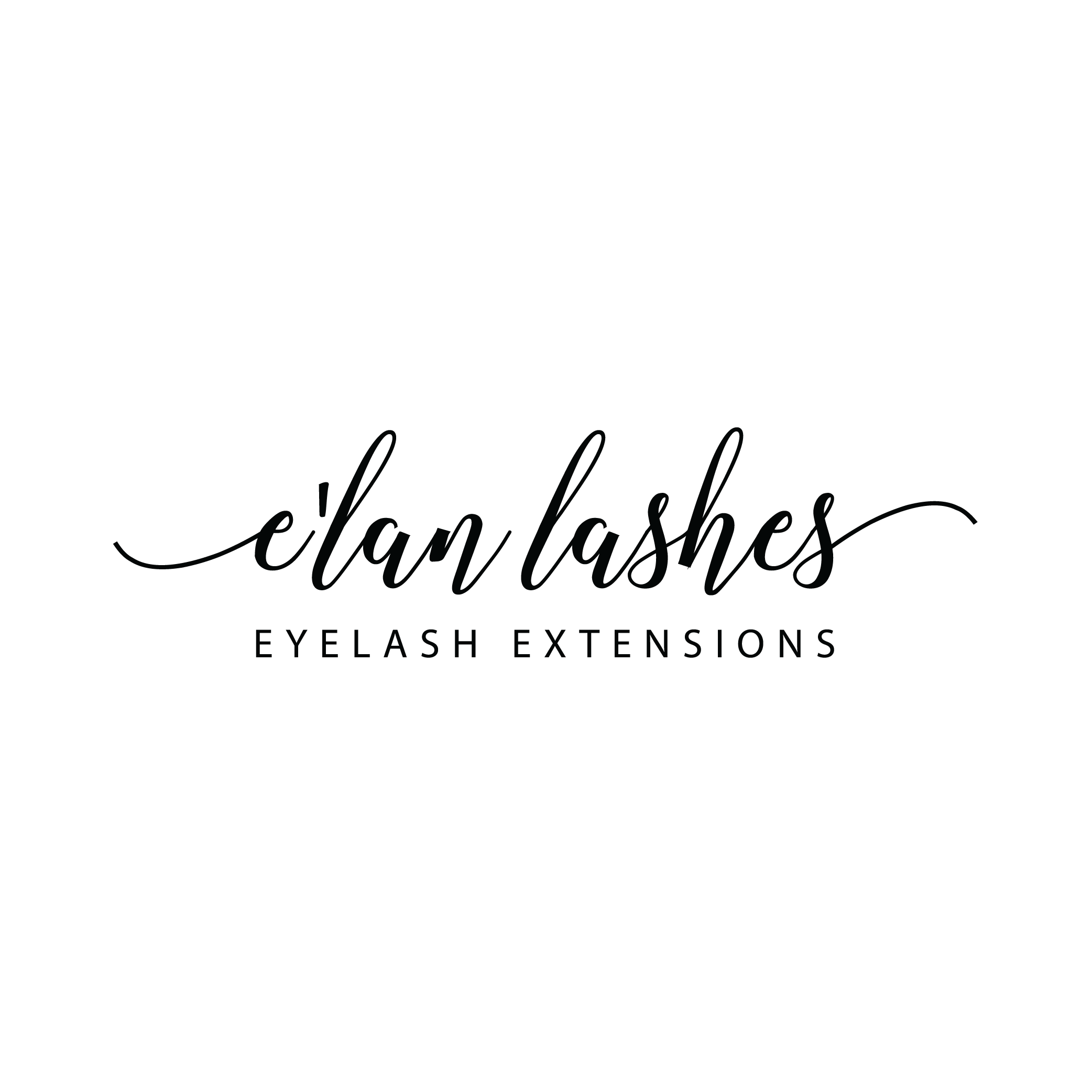 Elan Lashes Eyelash Extensions Logo Design