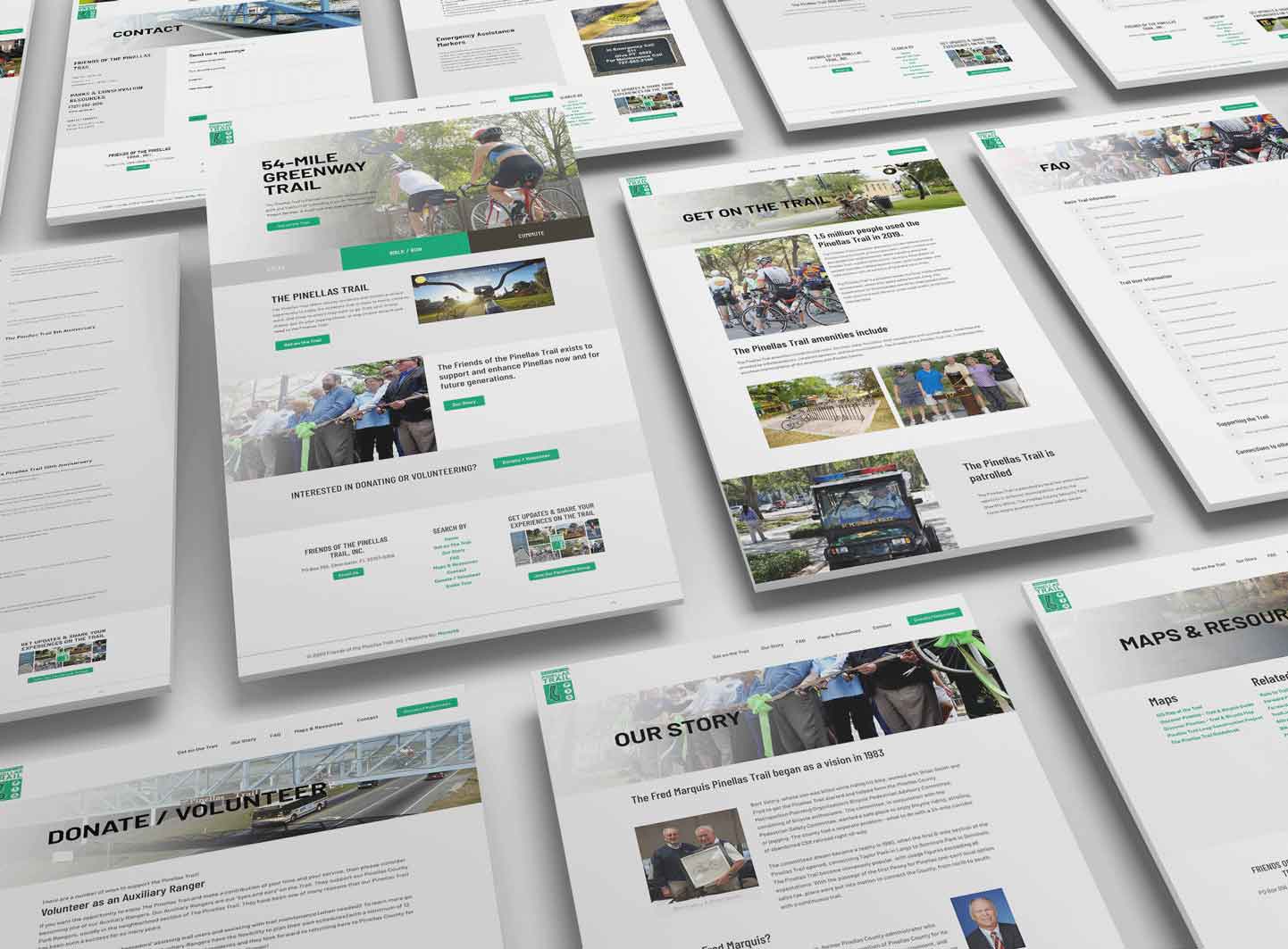 Friends of the Pinellas Trail Website Design Mockup