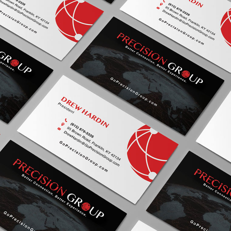 Precision Group Business Card Design Monarkk Studio