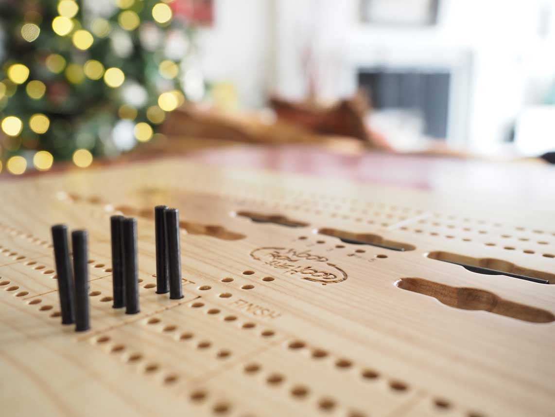 Cribbage Board with Pegs Photography