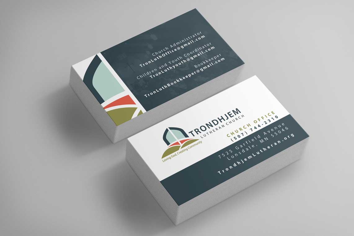 Trondhjem Lutheran Church Business Card Design