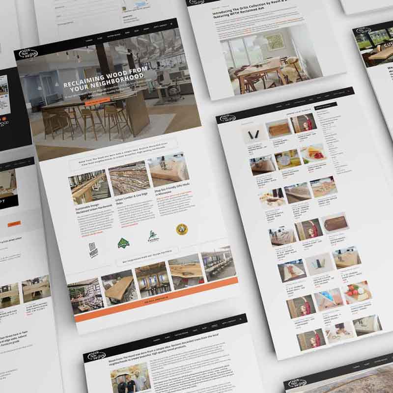 Website Design for lumber yard and reclaimed products
