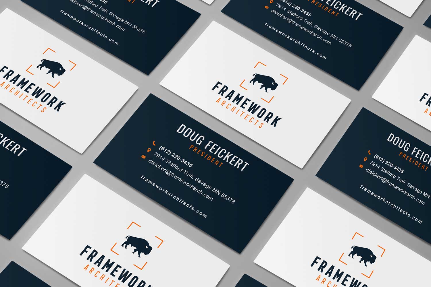 Framework Architects Branding Business Card Design