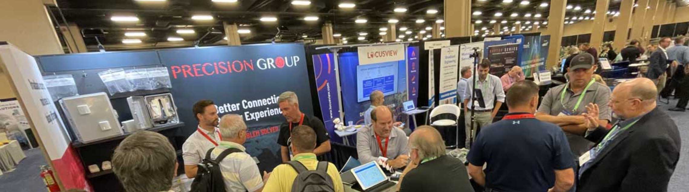 market leader in broadband at tradeshow with customers